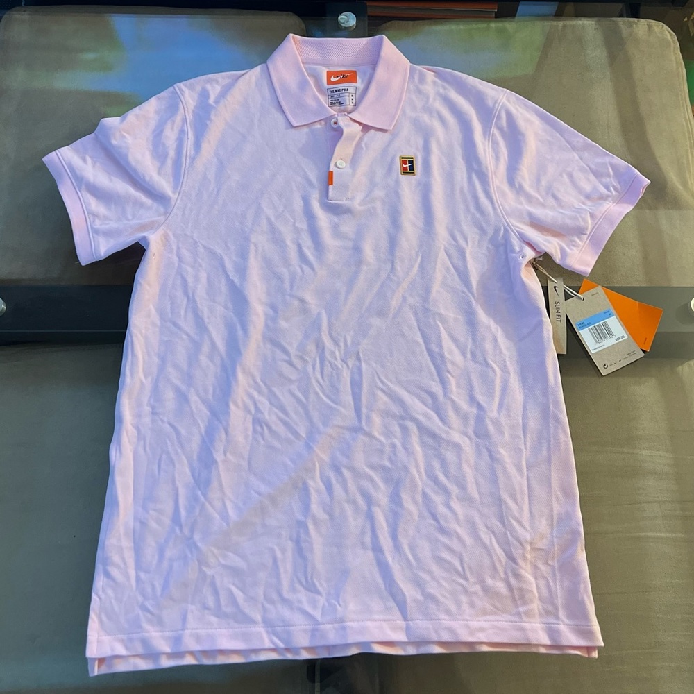 Nike Pink Polo Pink Med Slim Fit